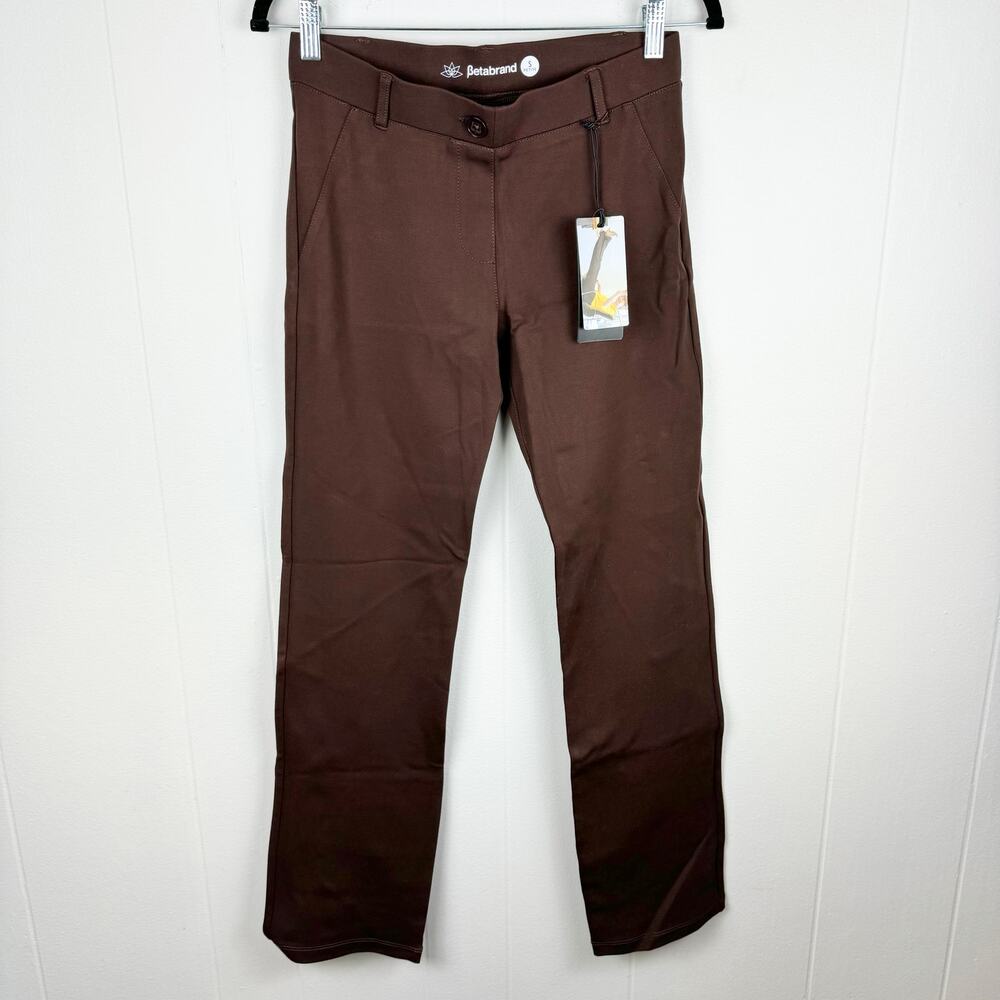 NWT BetaBrand Yoga Dress Pants Chocolate Brown Size S